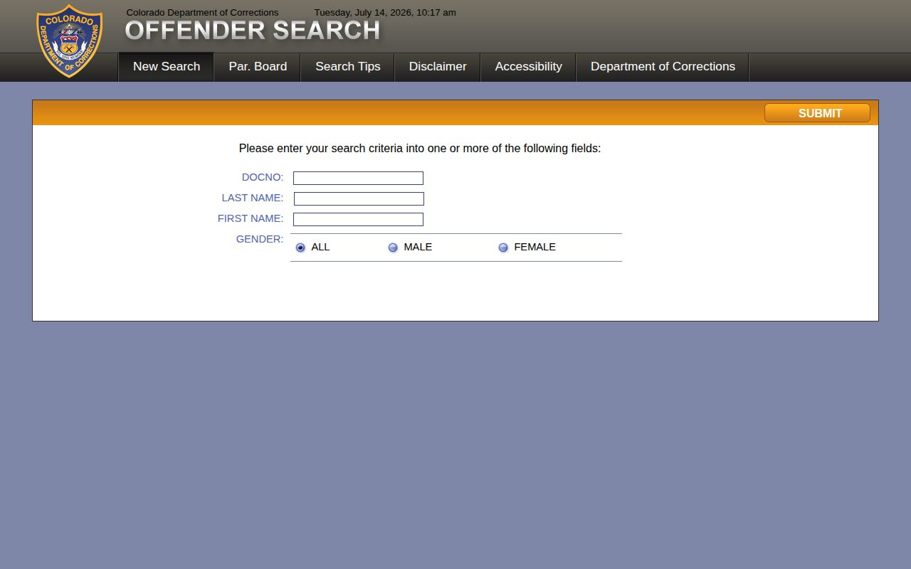 Prowers County released inmate CDOC offender search